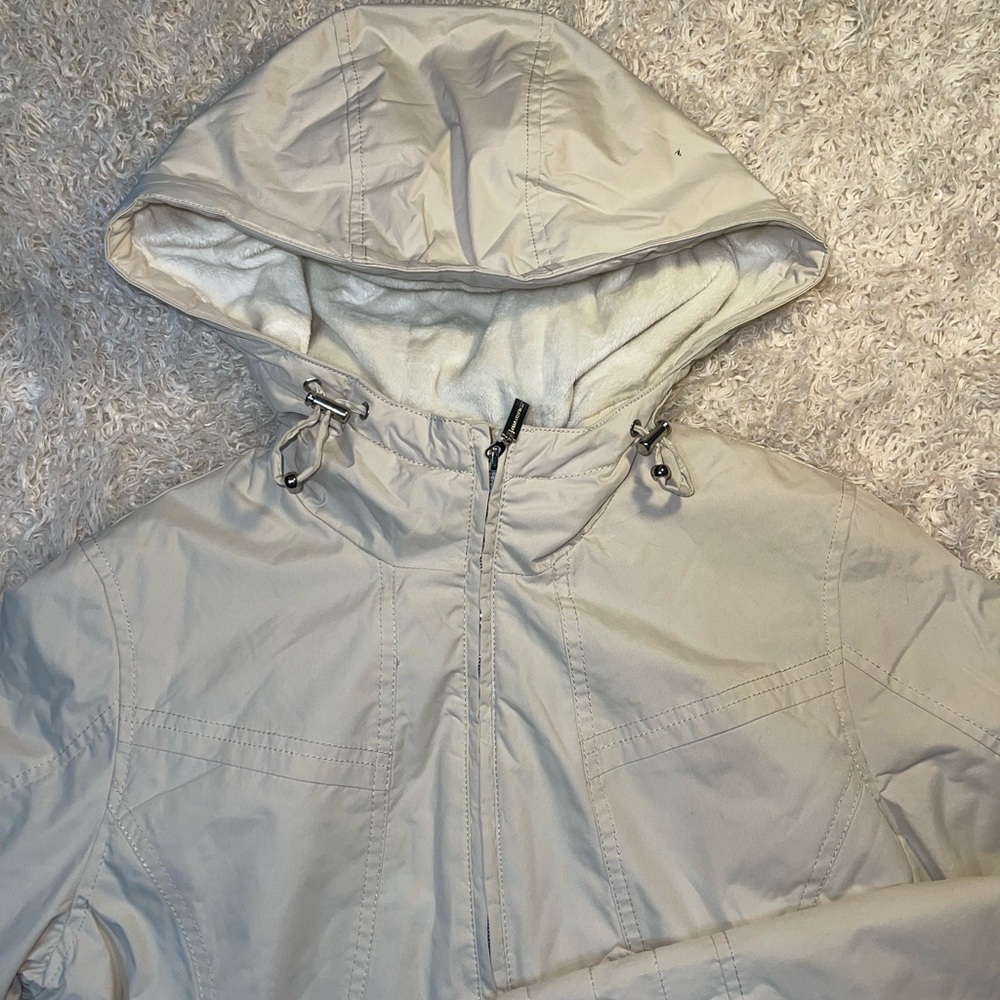 Weather tamer cream hooded jacket - Picture 3 of 6